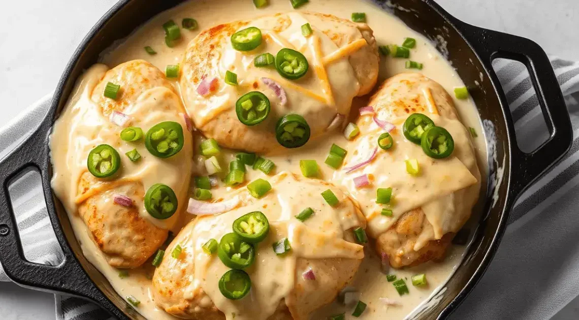 One Pan Keto Cheesy Jalapeño Chicken