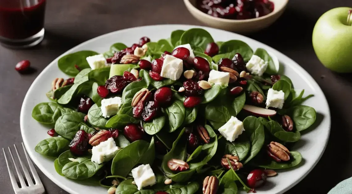 Fall Salad with Cranberry Vinaigrette