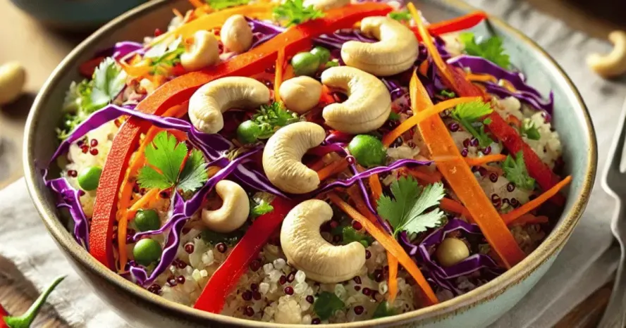 Asian Cashew Quinoa Salad